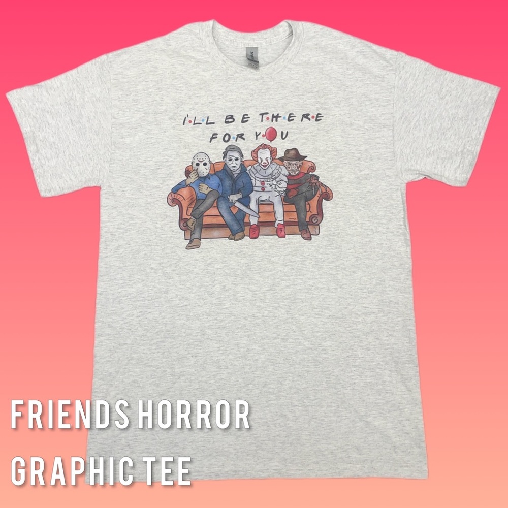 Gildan Friends Horror Character Couch Graphic Tee Men's Size Medium